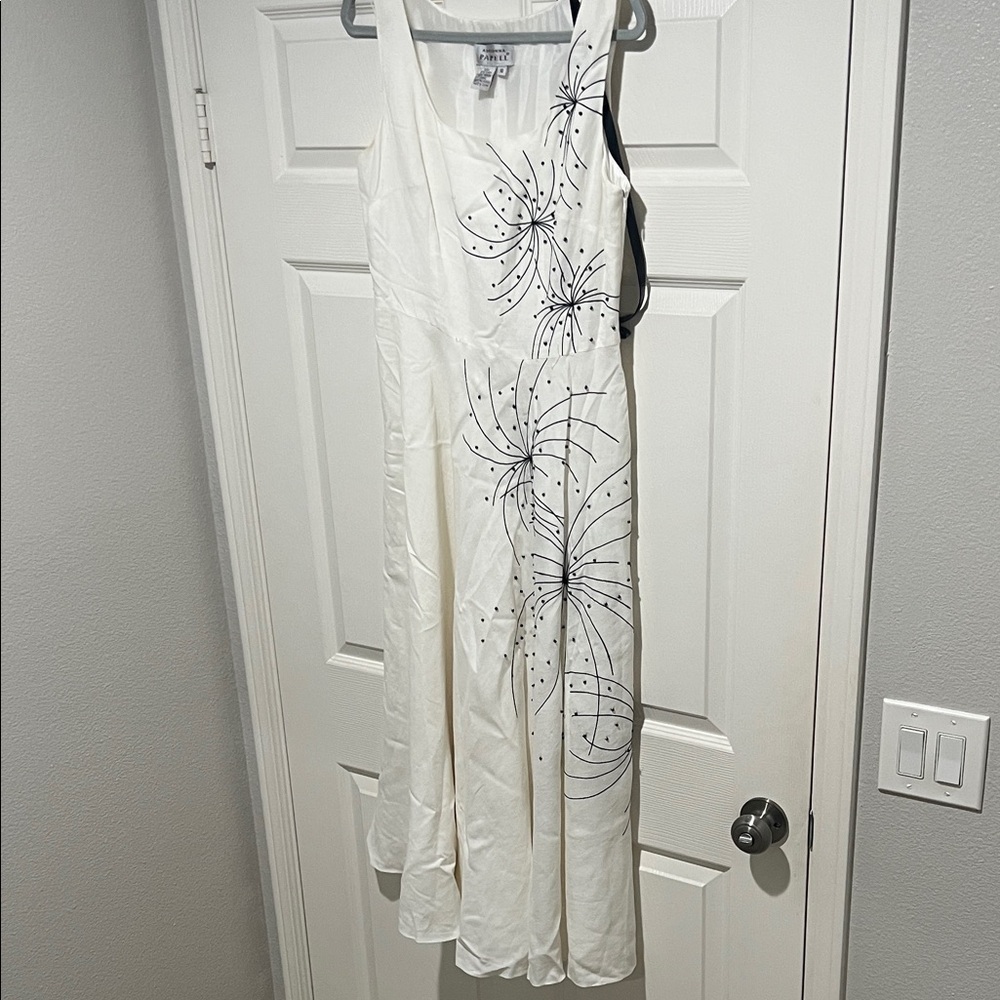 Adrianna Papell Dress with Black Floral Design